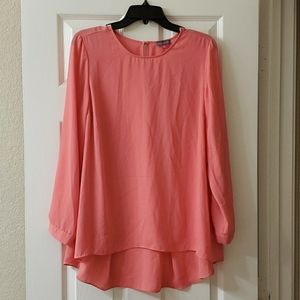 Vince Camuto Crew Neck Peach Blouse